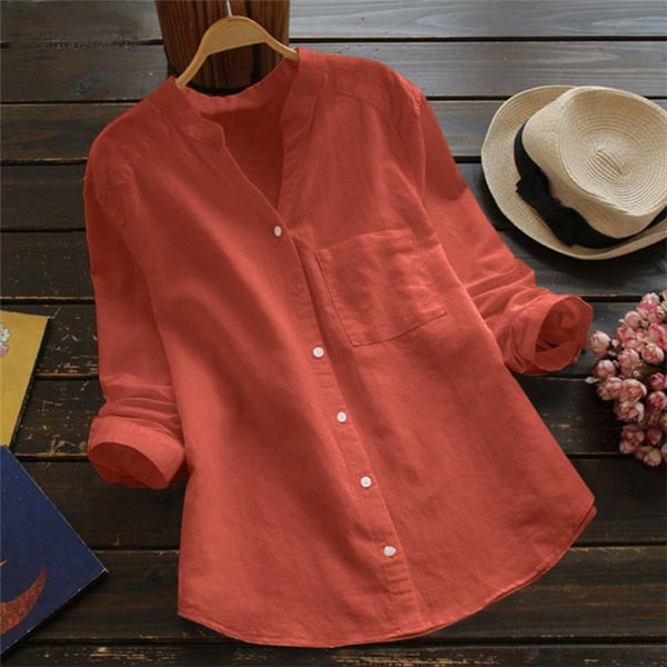 Casual loose shirt in linen cotton