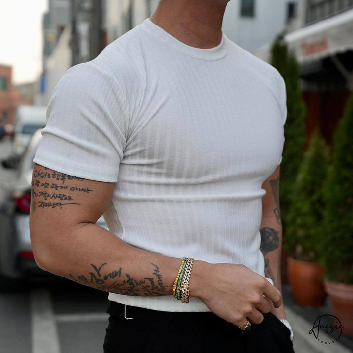 AceFit | Ribbed Cotton T-Shirt