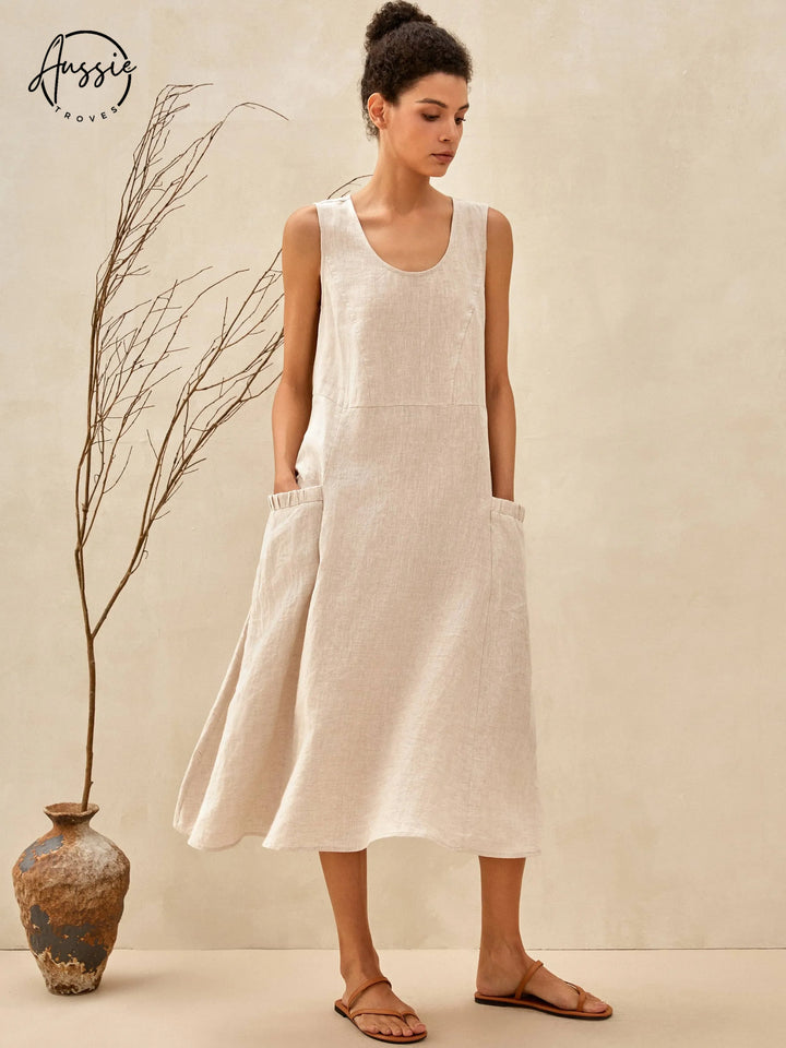 Tessa | Sleeveless Linen Dress