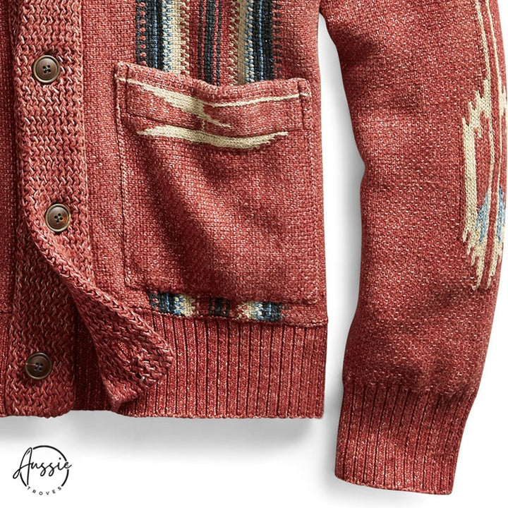 Haven | Vintage Jacquard Lapel Knit Cardigan