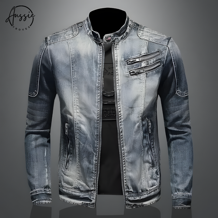 Dustin | Classic Biker Denim Jacket