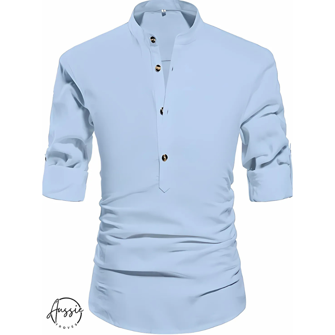 Rafael | Modern Mandarin-Collar Shirt