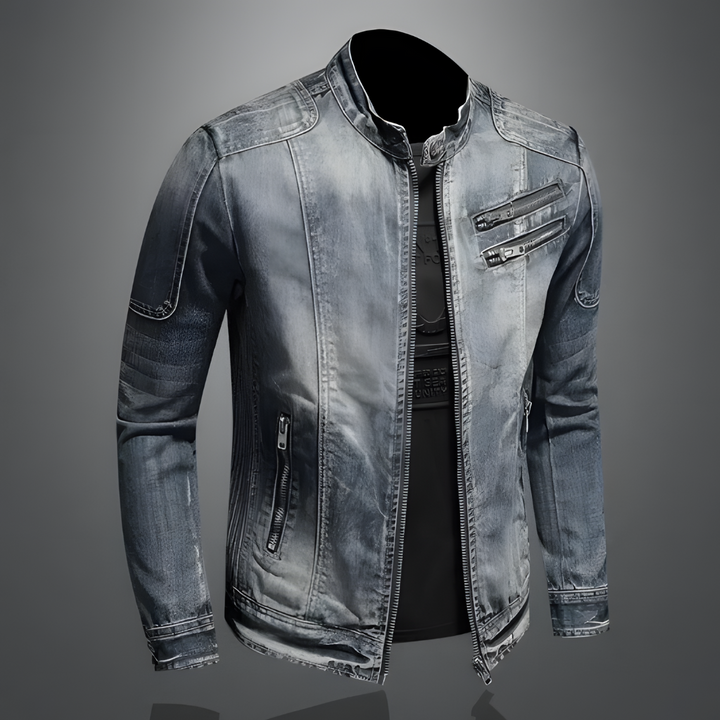 Dustin | Classic Biker Denim Jacket