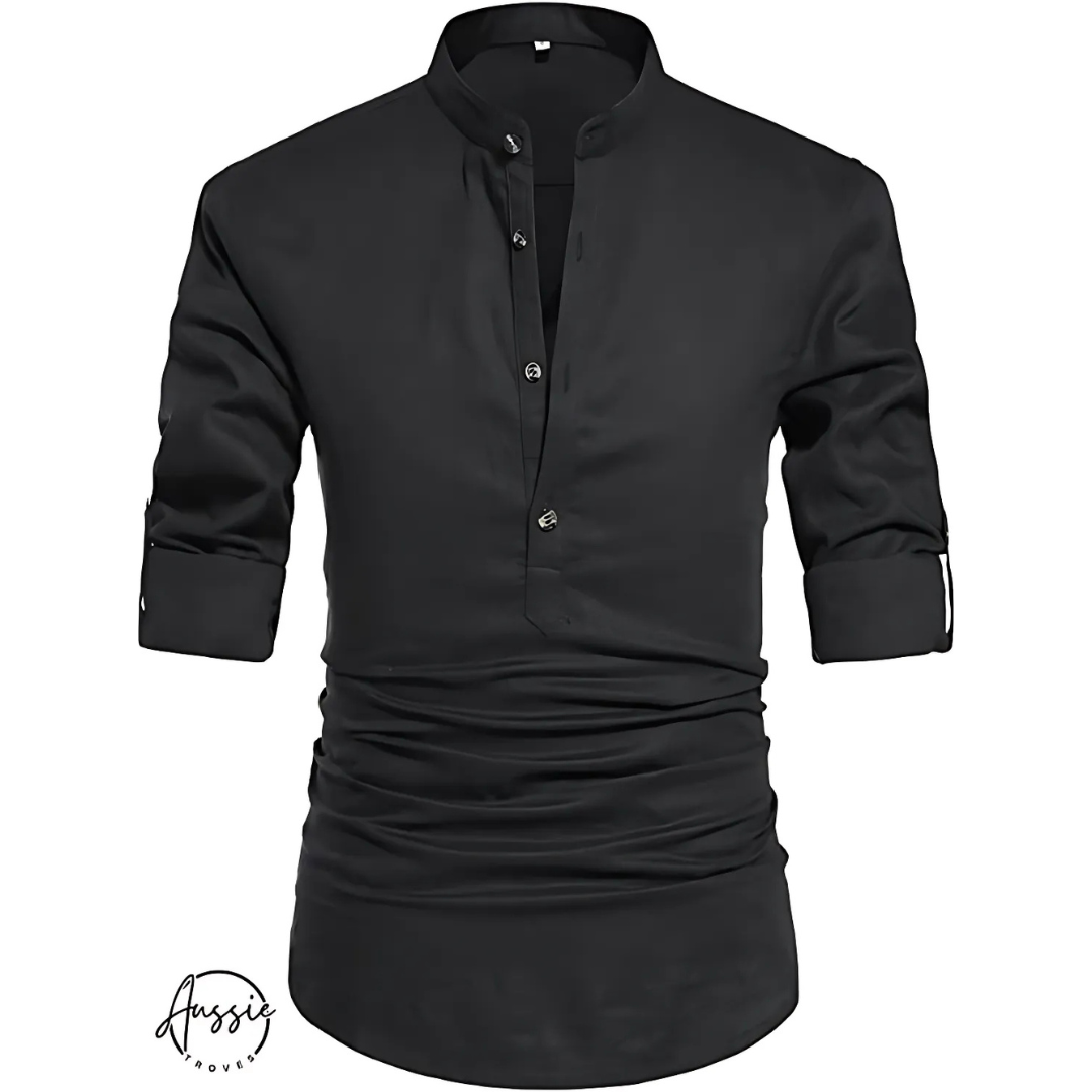 Rafael | Modern Mandarin-Collar Shirt