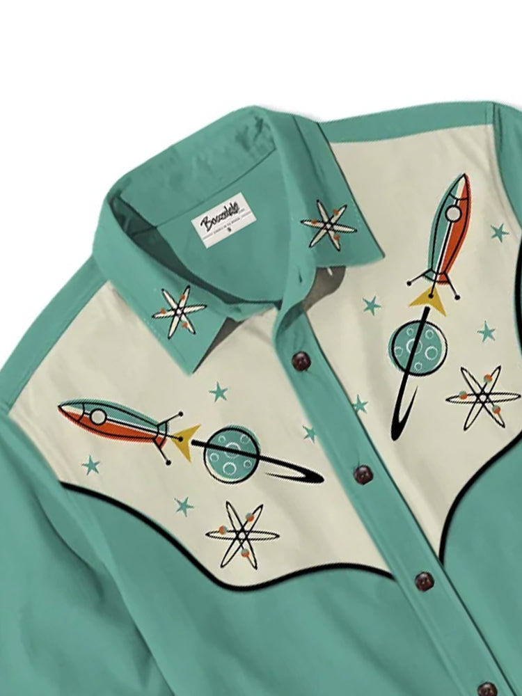 1950s Interstellar Atomic - 100% Cotton Shirt