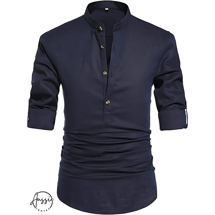 Rafael | Modern Mandarin-Collar Shirt