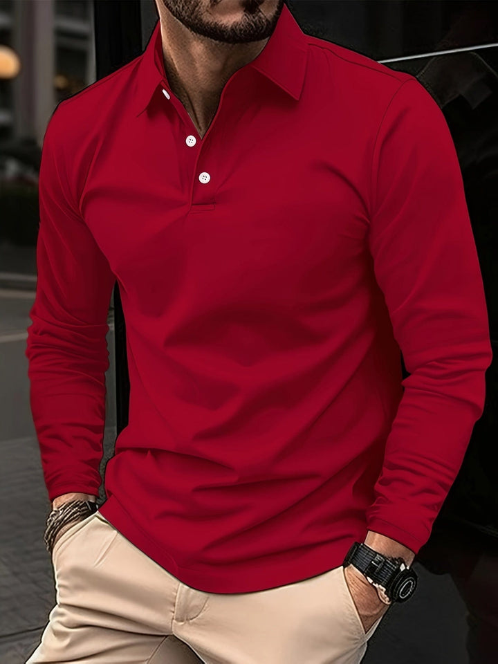 Dean™ | Elegant Long-Sleeve Polo Shirt