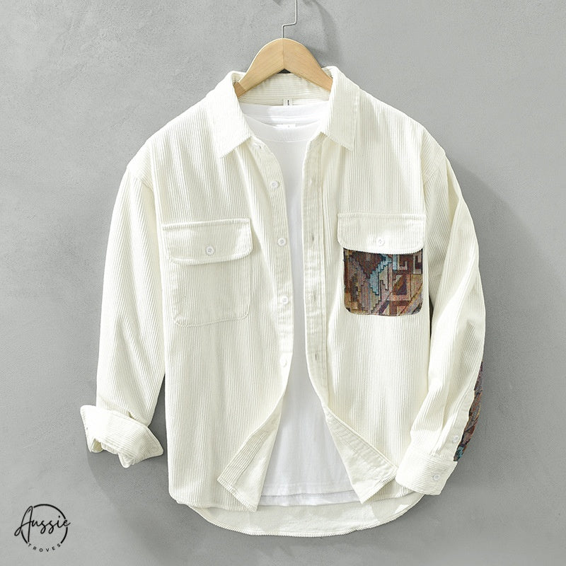 Vintage Corduroy Patchwork Shirt