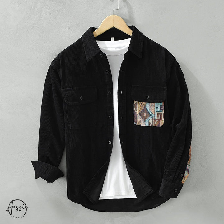 Vintage Corduroy Patchwork Shirt