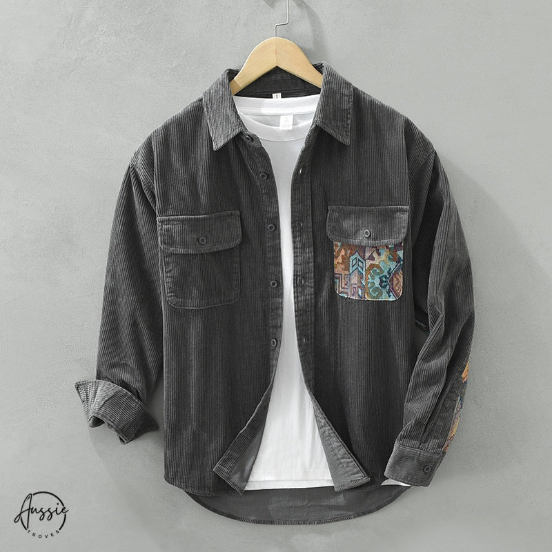Vintage Corduroy Patchwork Shirt