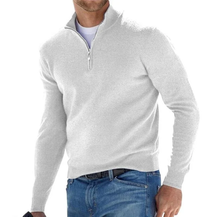 Men's Basic Zipped Sweater