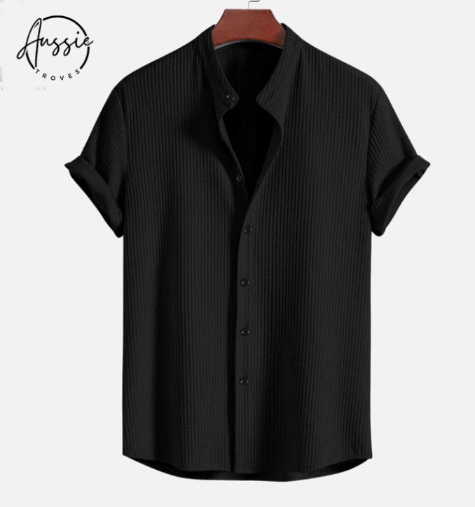 Ottone | Textured Short Sleeve Shirt