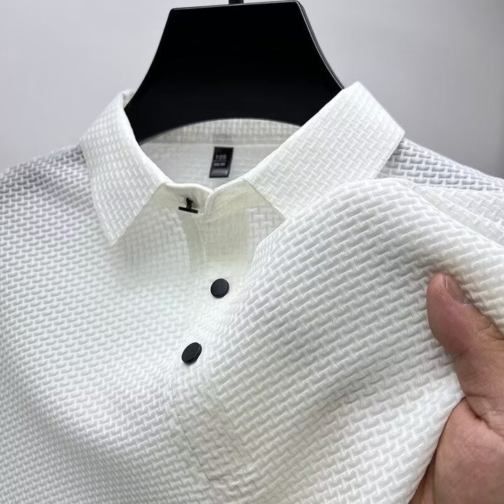 Textured Slim Fit Polo Shirt