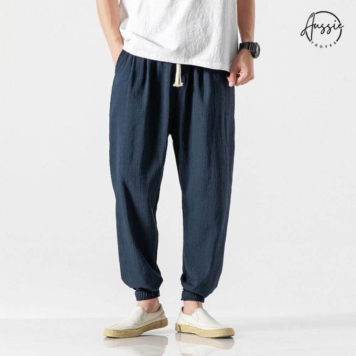 Yoko Lightweight Cotton-Linen Pants