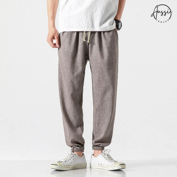 Yoko Lightweight Cotton-Linen Pants