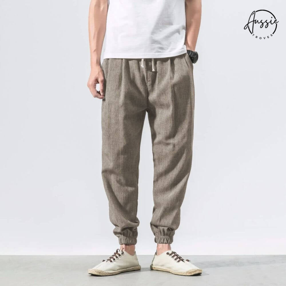 Yoko Lightweight Cotton-Linen Pants