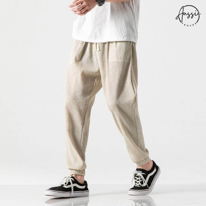 Yoko Lightweight Cotton-Linen Pants