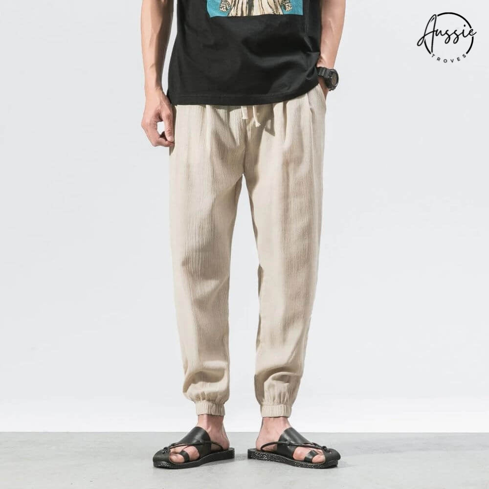 Yoko Lightweight Cotton-Linen Pants