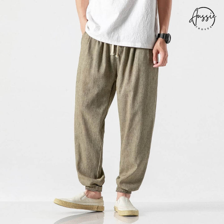 Yoko Lightweight Cotton-Linen Pants