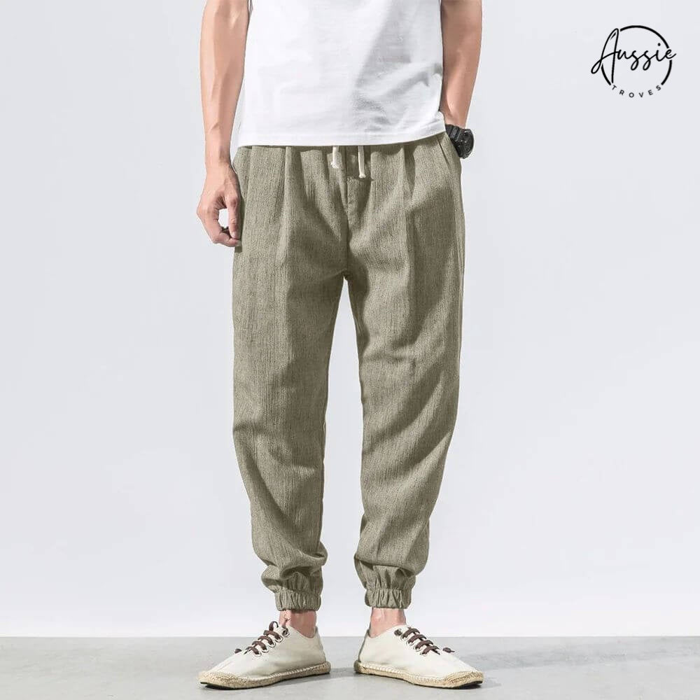 Yoko Lightweight Cotton-Linen Pants