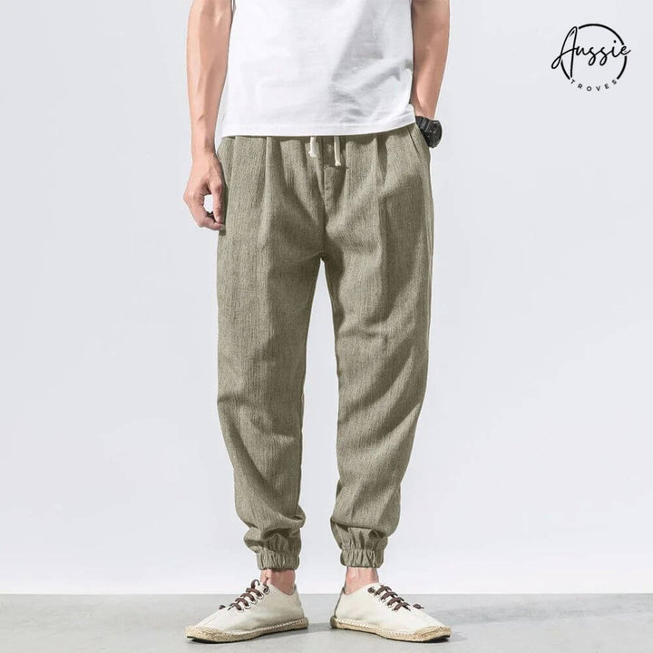 Yoko Lightweight Cotton-Linen Pants