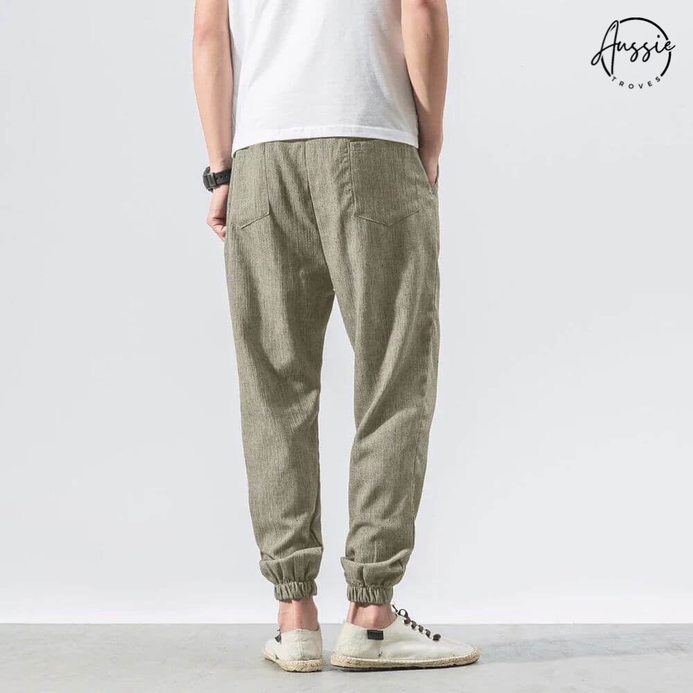 Yoko Lightweight Cotton-Linen Pants