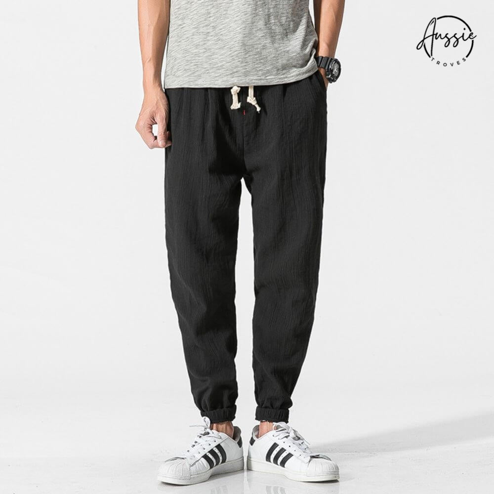 Yoko Lightweight Cotton-Linen Pants