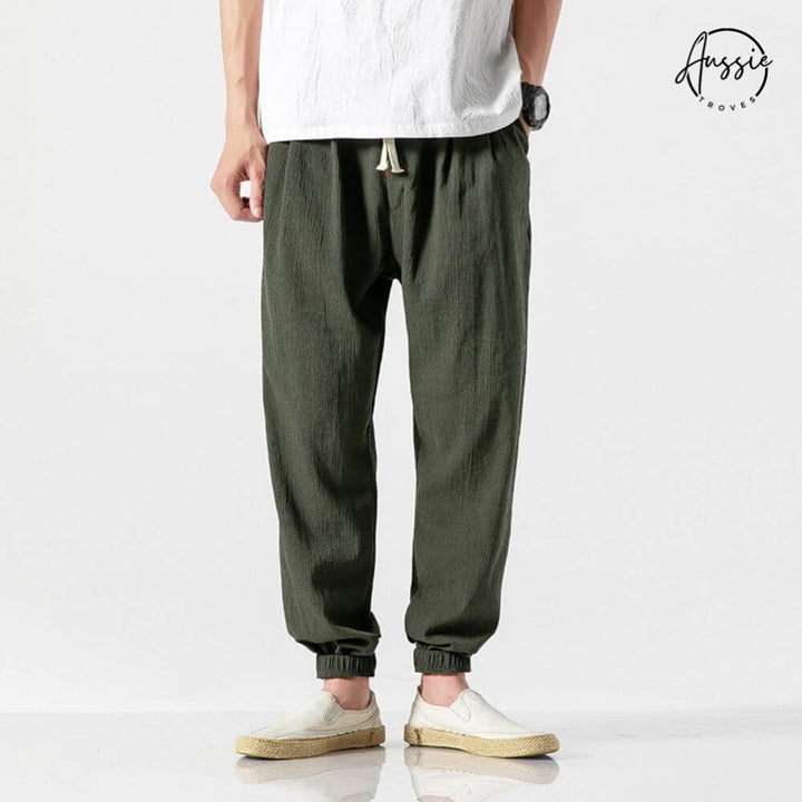 Yoko Lightweight Cotton-Linen Pants