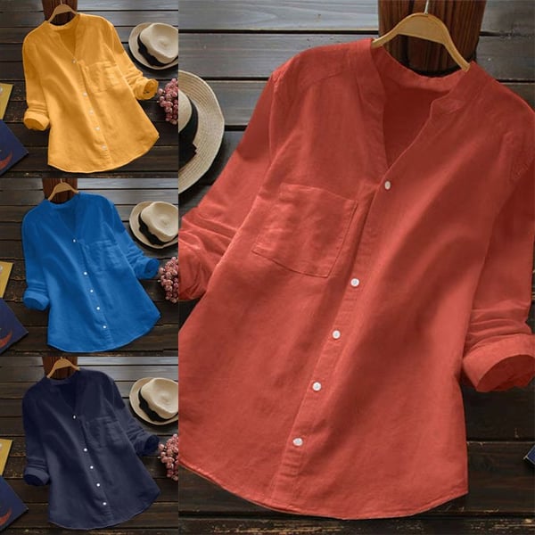 Casual loose shirt in linen cotton