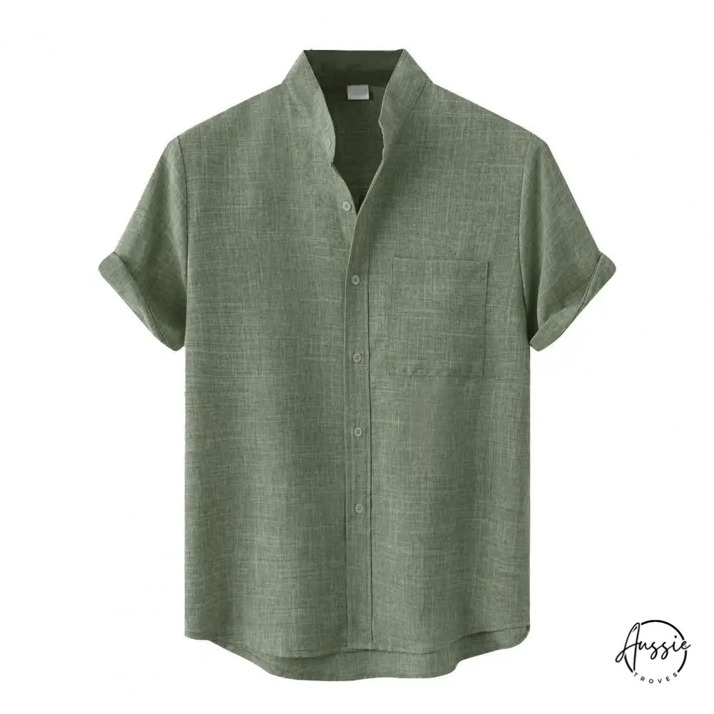 Tyler | Heathered Cotton Blend Shirt