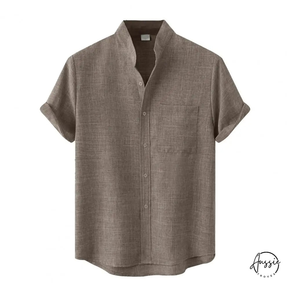 Tyler | Heathered Cotton Blend Shirt