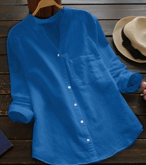 Casual loose shirt in linen cotton