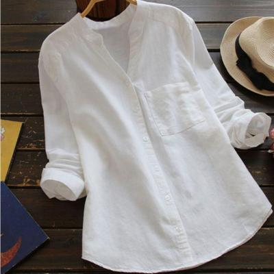 Casual loose shirt in linen cotton