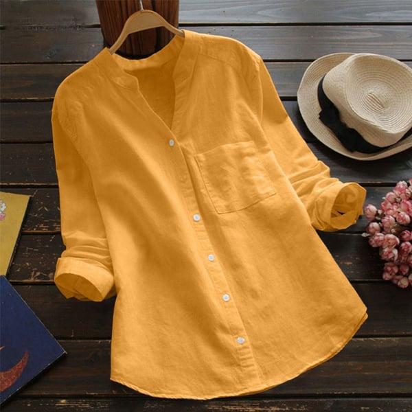 Casual loose shirt in linen cotton