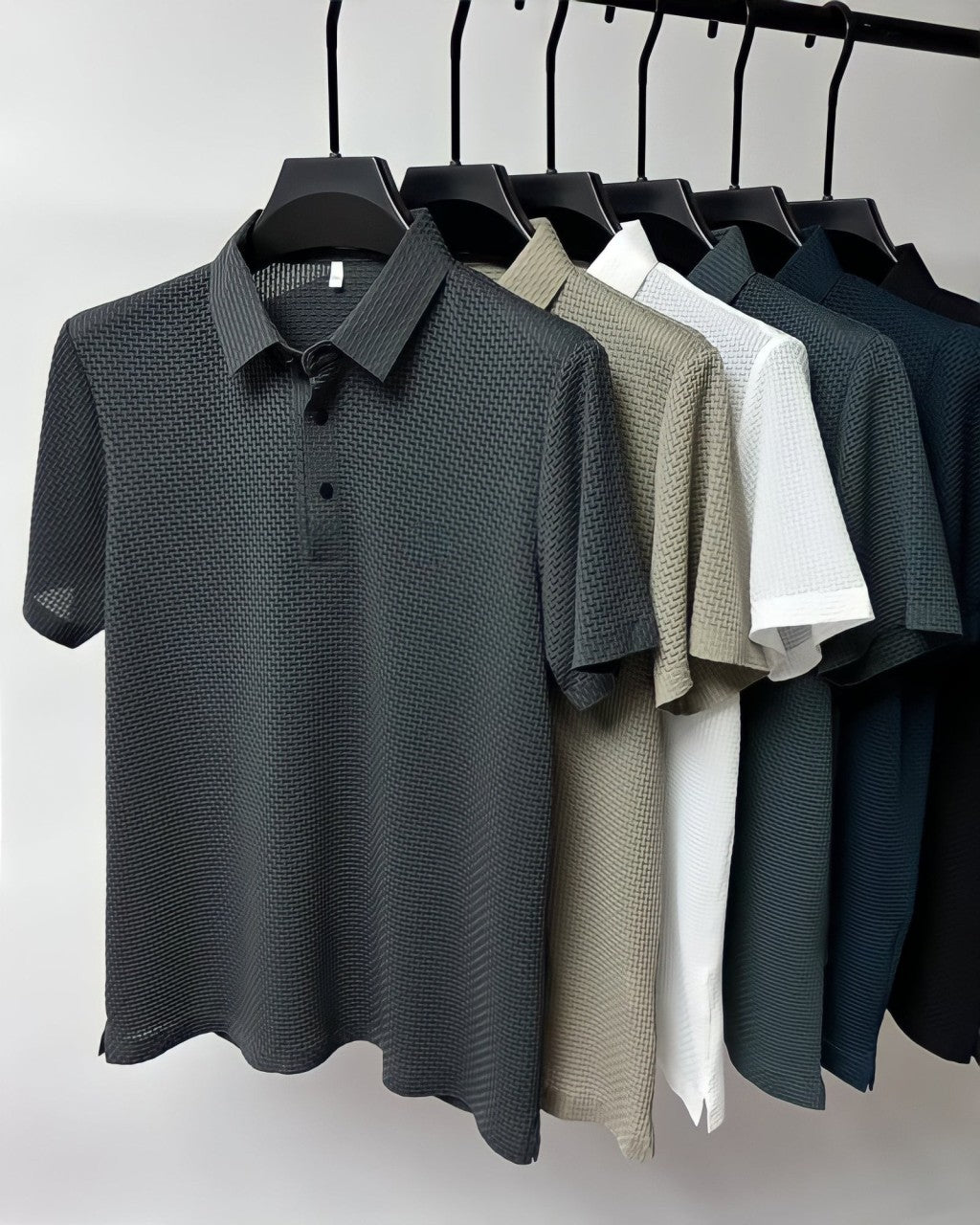 Textured Slim Fit Polo Shirt