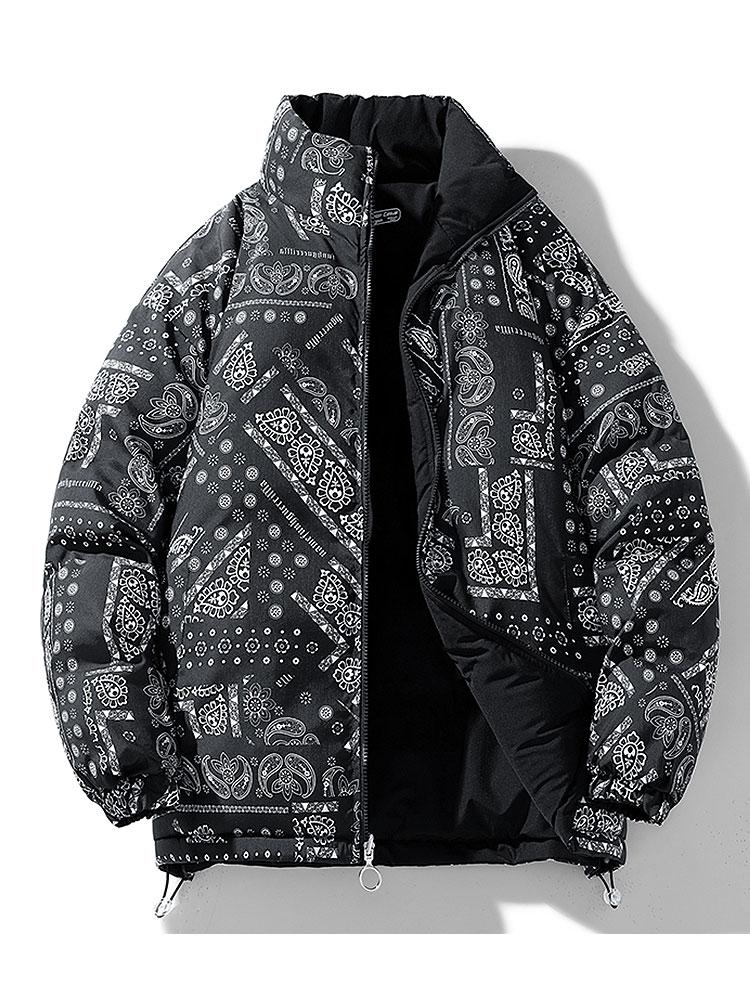 Paisley Charm | Reversible Puffer Coat