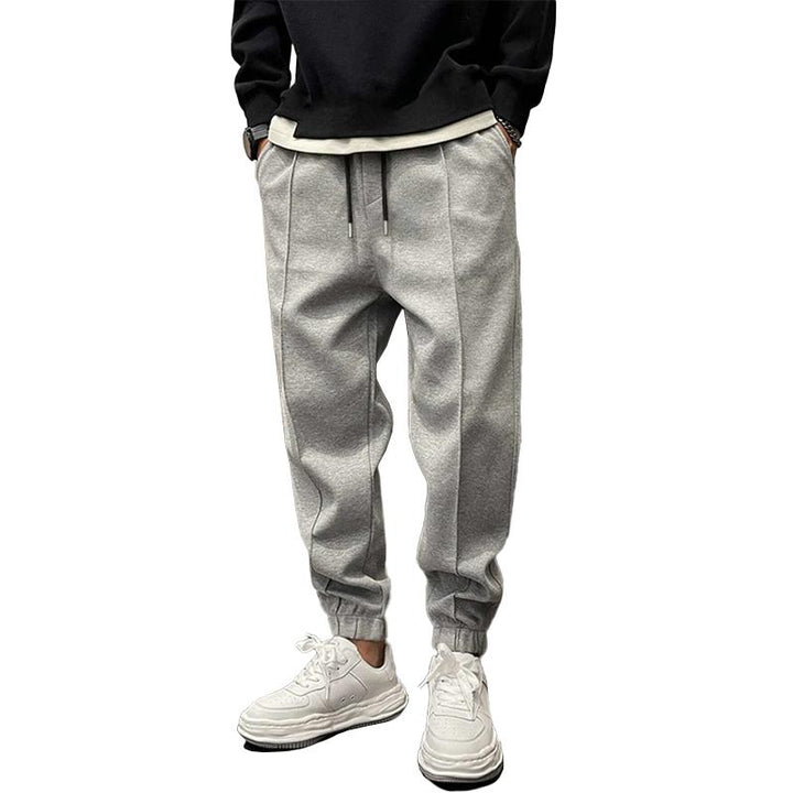 Men's Solid Loose Elastic Waist Casual Sports Pants