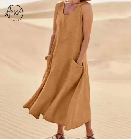 Tessa | Sleeveless Linen Dress